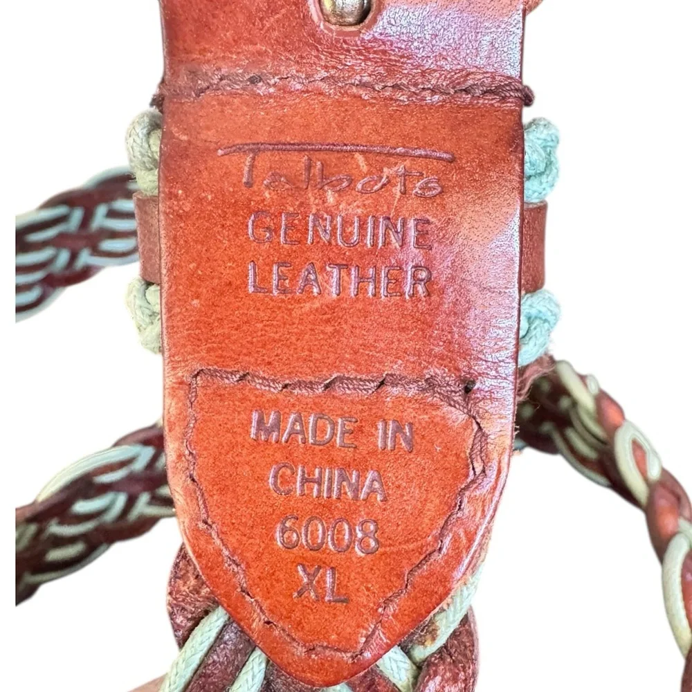 Talbots Braided Leather‎ Belt - green and tan